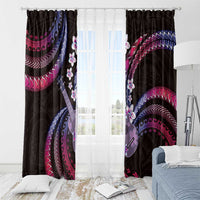 Hawaiian Ukulele Window Curtain Sweet Dream Fantastic Plumeria