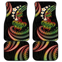 Hawaii Turtles Plumeria Car Mats Reggae Polynesian Pattern