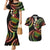 Hawaii Turtles Plumeria Couples Matching Mermaid Dress and Hawaiian Shirt Reggae Polynesian Pattern