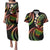 Hawaii Turtles Plumeria Couples Matching Puletasi and Hawaiian Shirt Reggae Polynesian Pattern