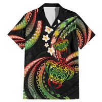 Hawaii Turtles Plumeria Family Matching Mermaid Dress and Hawaiian Shirt Reggae Polynesian Pattern