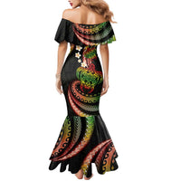 Hawaii Turtles Plumeria Mermaid Dress Reggae Polynesian Pattern