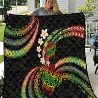 Hawaii Turtles Plumeria Quilt Reggae Polynesian Pattern