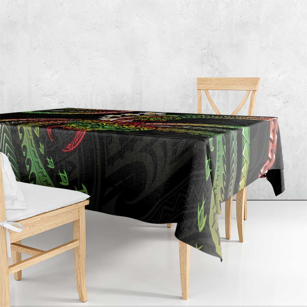 Hawaii Turtles Plumeria Tablecloth Reggae Polynesian Pattern