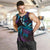 Hawaii Turtles Plumeria Men Tank Top Amethyst Gradient Polynesian Pattern