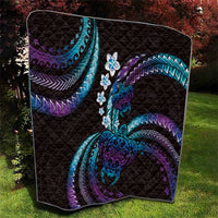Hawaii Turtles Plumeria Quilt Amethyst Gradient Polynesian Pattern