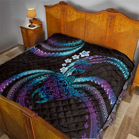 Hawaii Turtles Plumeria Quilt Amethyst Gradient Polynesian Pattern