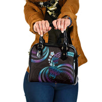 Hawaii Turtles Plumeria Shoulder Handbag Amethyst Gradient Polynesian Pattern LT01 One Size Purple - Polynesian Pride