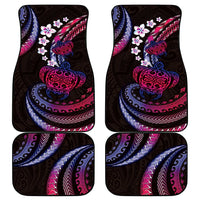 Hawaii Turtles Plumeria Car Mats Sweet Gradient Polynesian Pattern