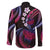 Hawaii Turtles Plumeria Family Matching Off The Shoulder Long Sleeve Dress and Hawaiian Shirt Sweet Gradient Polynesian Pattern