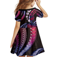 Hawaii Turtles Plumeria Family Matching Off Shoulder Maxi Dress and Hawaiian Shirt Sweet Gradient Polynesian Pattern