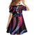 Hawaii Turtles Plumeria Kid Short Sleeve Dress Sweet Gradient Polynesian Pattern