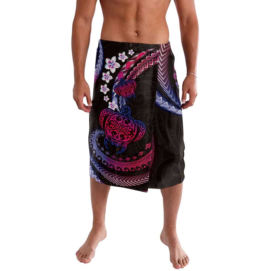 Hawaii Turtles Plumeria Lavalava Sweet Gradient Polynesian Pattern