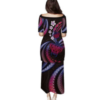 Hawaii Turtles Plumeria Puletasi Sweet Gradient Polynesian Pattern