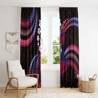 Hawaii Turtles Plumeria Window Curtain Sweet Gradient Polynesian Pattern