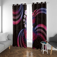 Hawaii Turtles Plumeria Window Curtain Sweet Gradient Polynesian Pattern