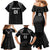 Custom New Zealand 2024 Rugby Family Matching Mermaid Dress and Hawaiian Shirt Silver Fern Aotearoa Kiwi