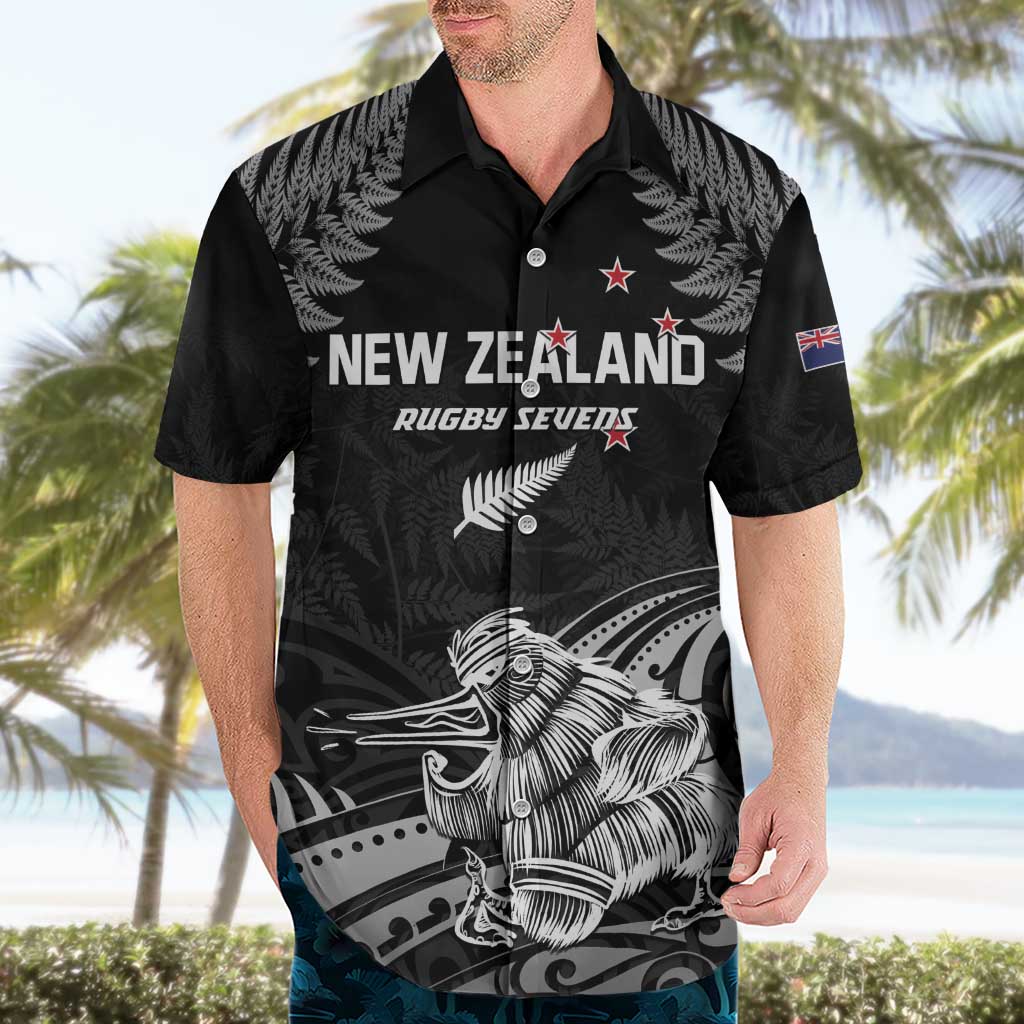 Custom New Zealand 2024 Rugby Hawaiian Shirt Silver Fern Aotearoa Kiwi
