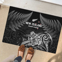 New Zealand 2024 Rugby Rubber Doormat Silver Fern Aotearoa Kiwi