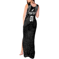 Custom New Zealand 2024 Rugby Tank Maxi Dress Silver Fern Aotearoa Kiwi LT01 - Polynesian Pride