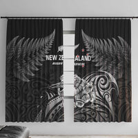 New Zealand 2024 Rugby Window Curtain Silver Fern Aotearoa Kiwi