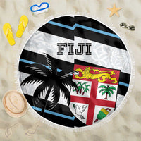 Fiji 2024 Rugby Beach Blanket Fijian Tapa Pattern