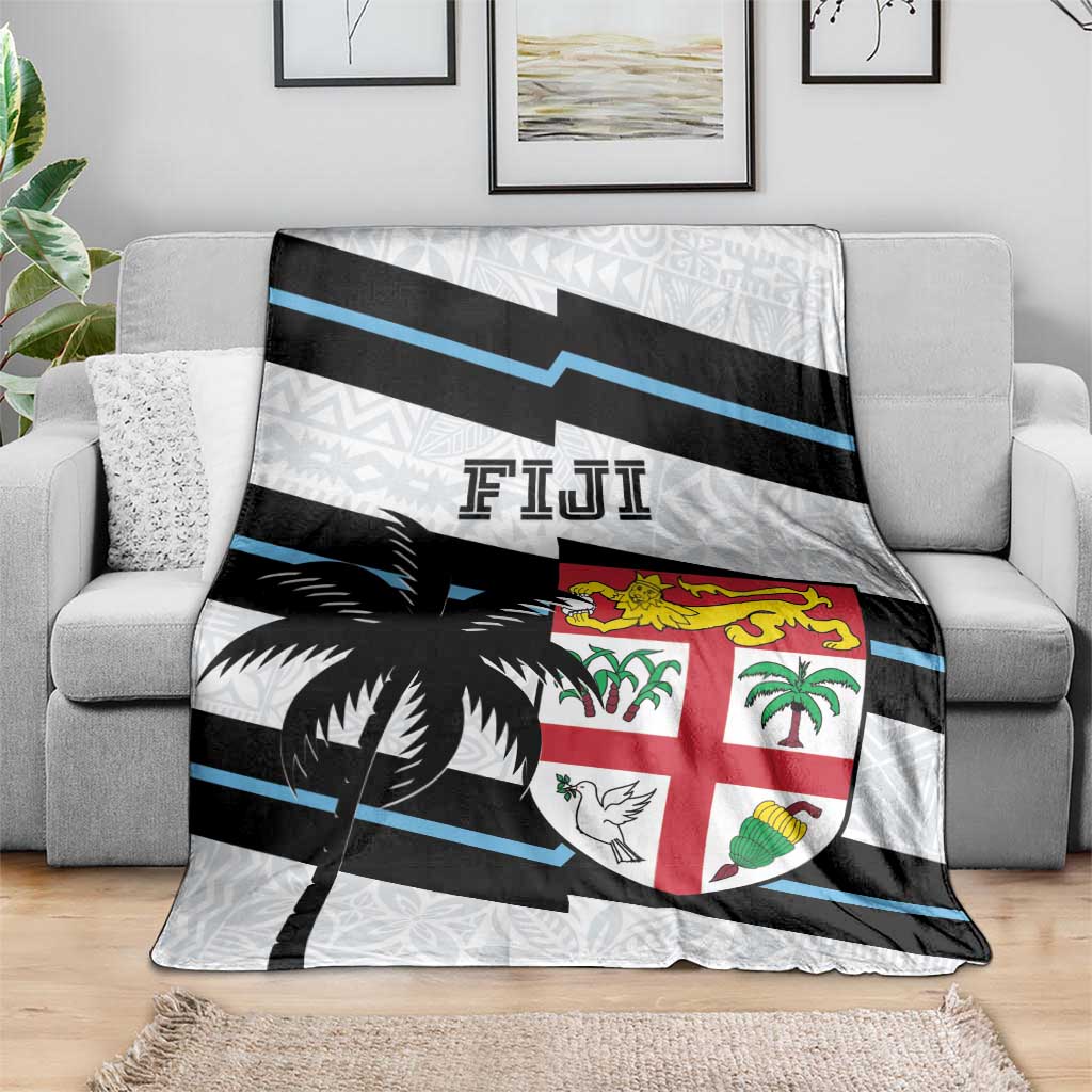 Fiji 2024 Rugby Blanket Fijian Tapa Pattern
