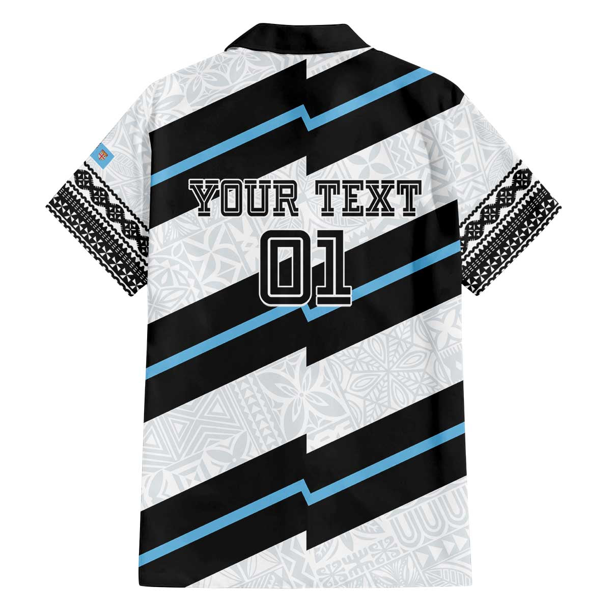 Custom Fiji 2024 Rugby Family Matching Off Shoulder Short Dress and Hawaiian Shirt Fijian Tapa Pattern