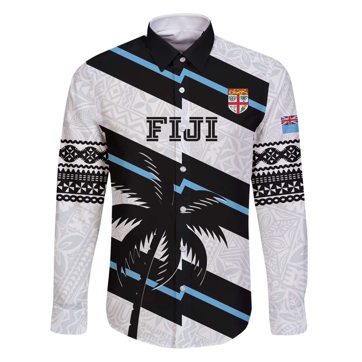 Custom Fiji 2024 Rugby Family Matching Puletasi and Hawaiian Shirt Fijian Tapa Pattern