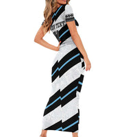 Custom Fiji 2024 Rugby Family Matching Short Sleeve Bodycon Dress and Hawaiian Shirt Fijian Tapa Pattern