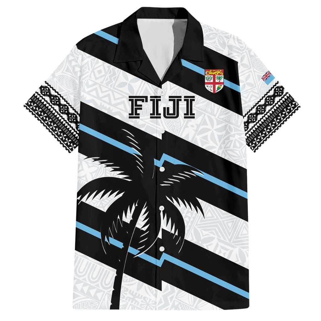 Custom Fiji 2024 Rugby Hawaiian Shirt Fijian Tapa Pattern LT01 White - Polynesian Pride