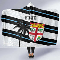 Fiji 2024 Rugby Hooded Blanket Fijian Tapa Pattern