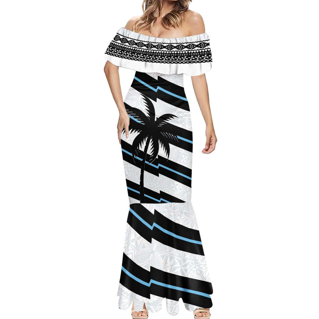 Custom Fiji 2024 Rugby Mermaid Dress Fijian Tapa Pattern LT01 - Polynesian Pride