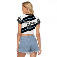 Custom Fiji 2024 Rugby Raglan Cropped T Shirt Fijian Tapa Pattern