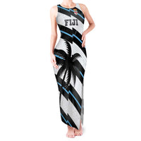 Custom Fiji 2024 Rugby Tank Maxi Dress Fijian Tapa Pattern LT01 Women White - Polynesian Pride