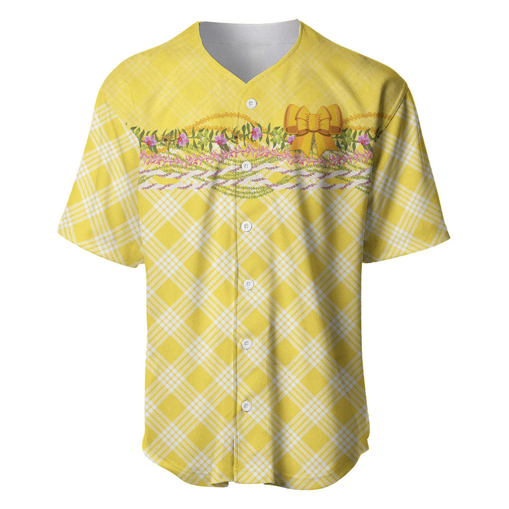 Hawaii Palaka Pikake Lokelani Plumeria Baseball Jersey Melemele Coquette Bow