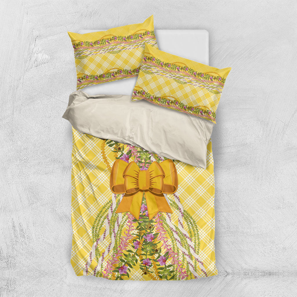 Hawaii Palaka Pikake Lokelani Plumeria Bedding Set Melemele Coquette Bow