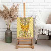 Hawaii Palaka Pikake Lokelani Plumeria Canvas Wall Art Melemele Coquette Bow