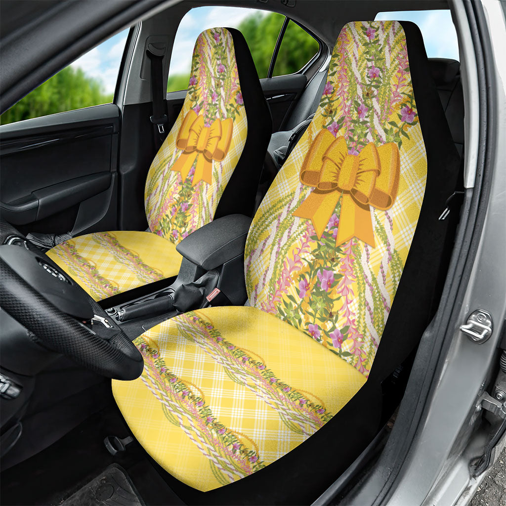 Hawaii Palaka Pikake Lokelani Plumeria Car Seat Cover Melemele Coquette Bow