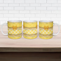 Hawaii Palaka Pikake Lokelani Plumeria Ceramic Mug Melemele Coquette Bow