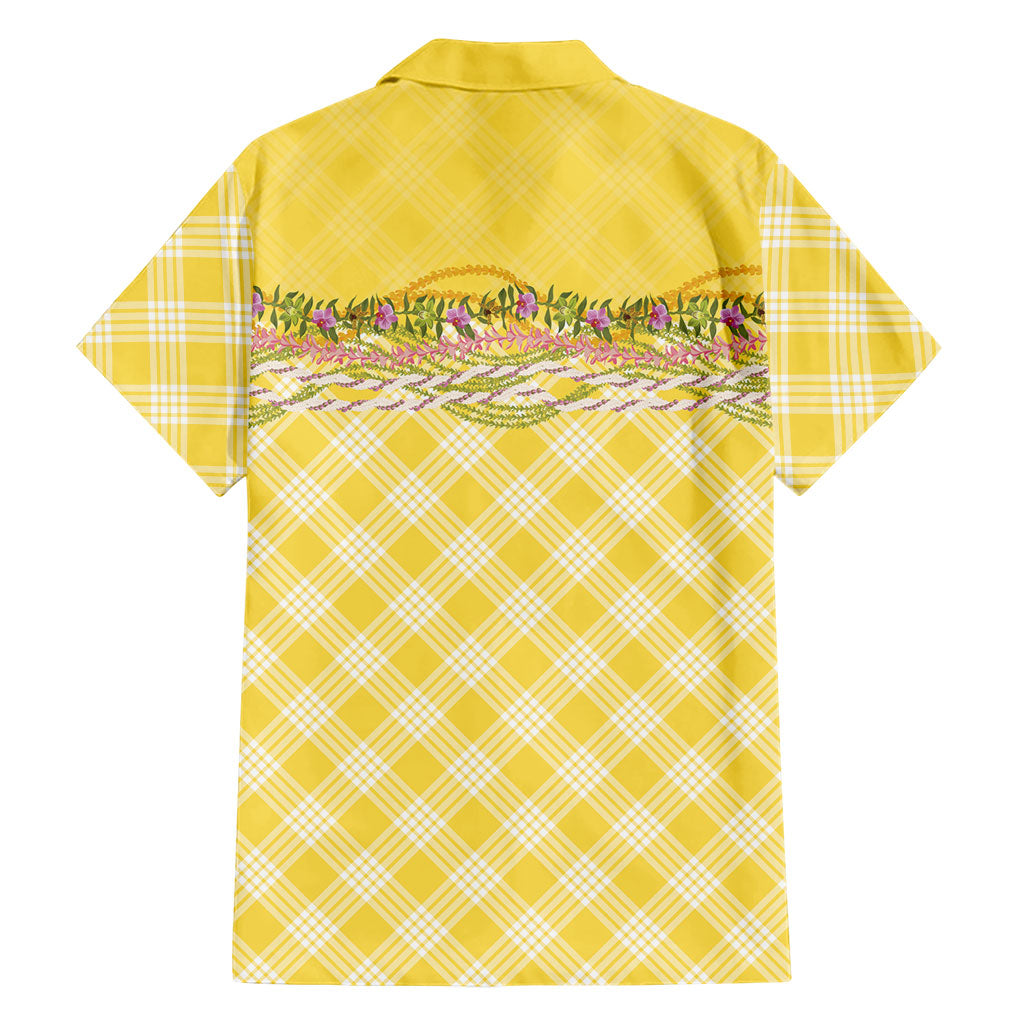 Hawaii Palaka Pikake Lokelani Plumeria Hawaiian Shirt Melemele Coquette Bow