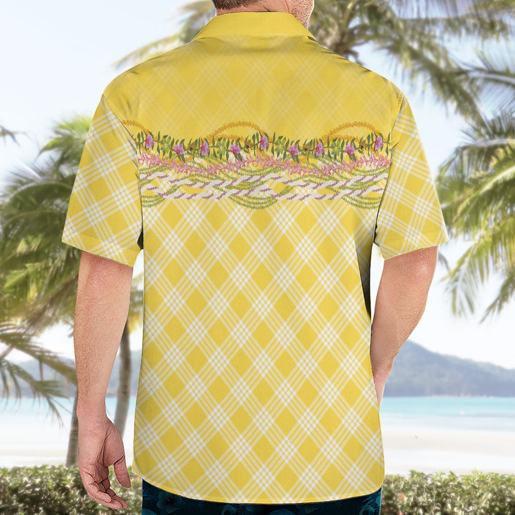 Hawaii Palaka Pikake Lokelani Plumeria Hawaiian Shirt Melemele Coquette Bow