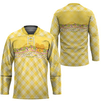 Hawaii Palaka Pikake Lokelani Plumeria Hockey Jersey Melemele Coquette Bow
