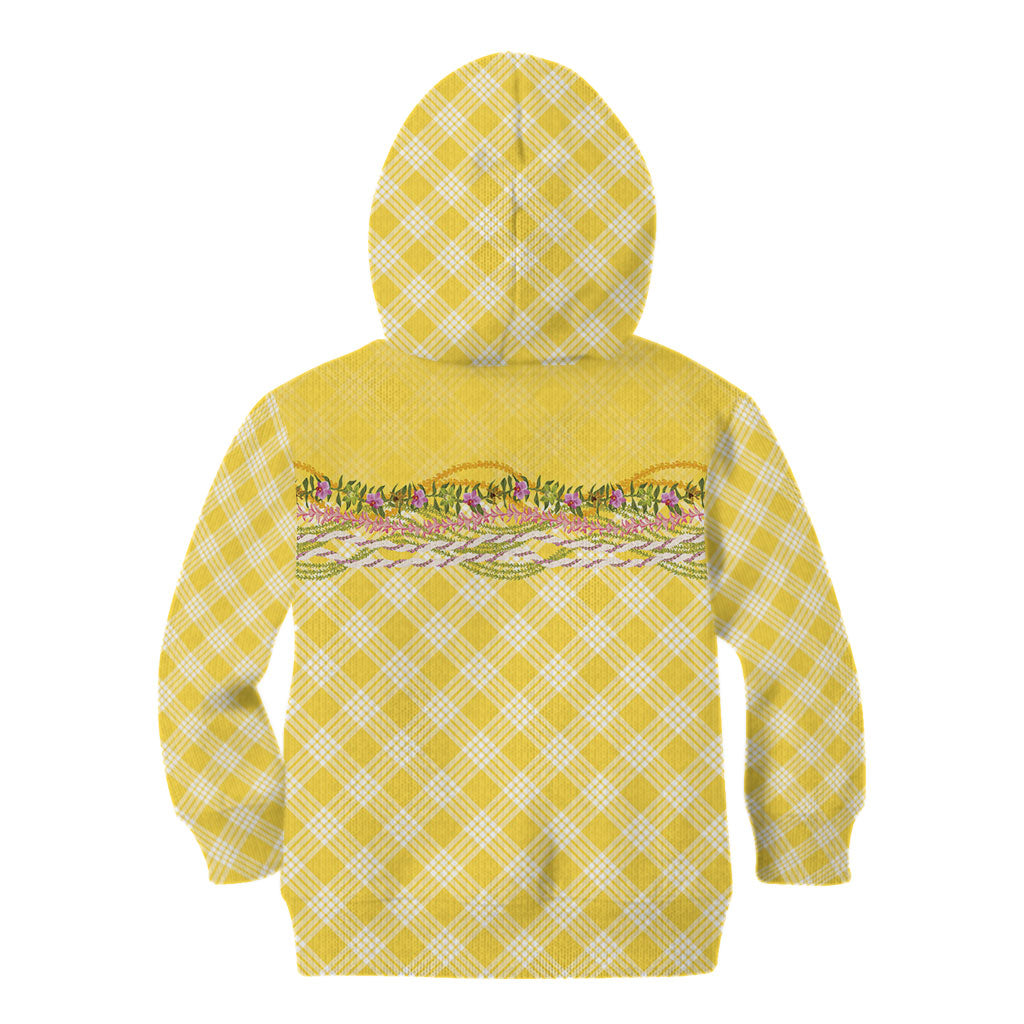 Hawaii Palaka Pikake Lokelani Plumeria Kid Hoodie Melemele Coquette Bow