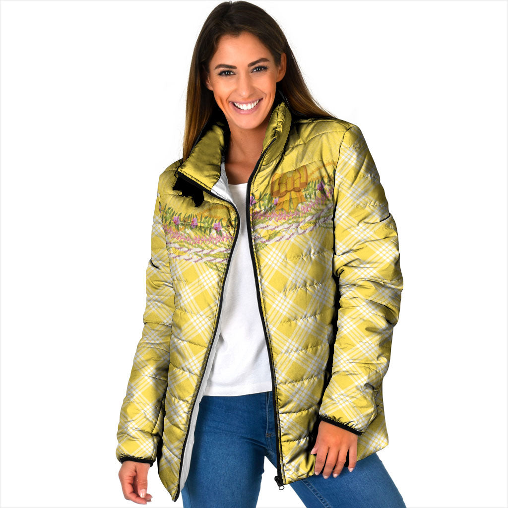 Hawaii Palaka Pikake Lokelani Plumeria Padded Jacket Melemele Coquette Bow