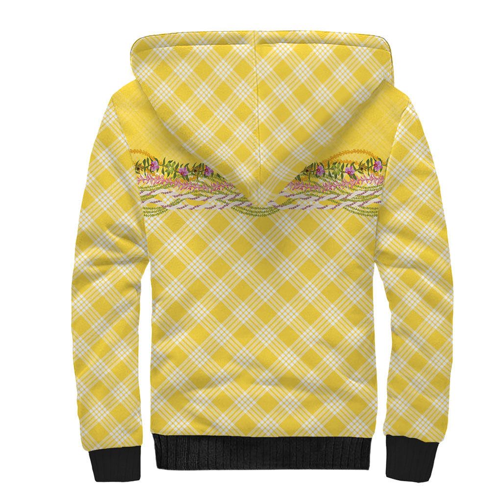 Hawaii Palaka Pikake Lokelani Plumeria Sherpa Hoodie Melemele Coquette Bow