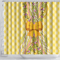 Hawaii Palaka Pikake Lokelani Plumeria Shower Curtain Melemele Coquette Bow