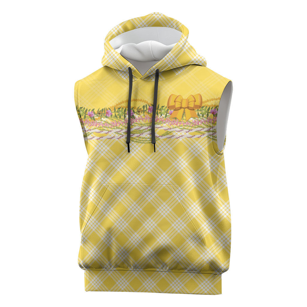 Hawaii Palaka Pikake Lokelani Plumeria Sleeveless Hoodie Melemele Coquette Bow