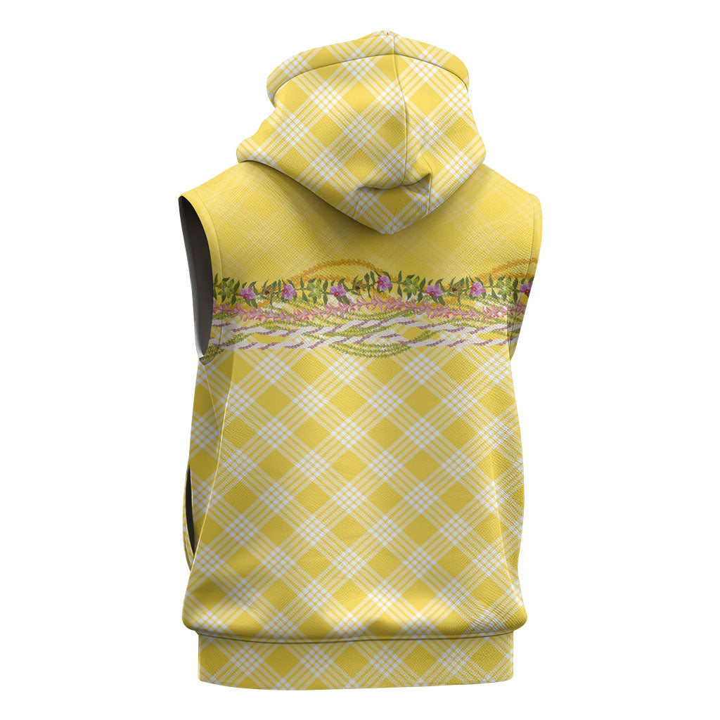 Hawaii Palaka Pikake Lokelani Plumeria Sleeveless Hoodie Melemele Coquette Bow