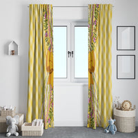 Hawaii Palaka Pikake Lokelani Plumeria Window Curtain Melemele Coquette Bow